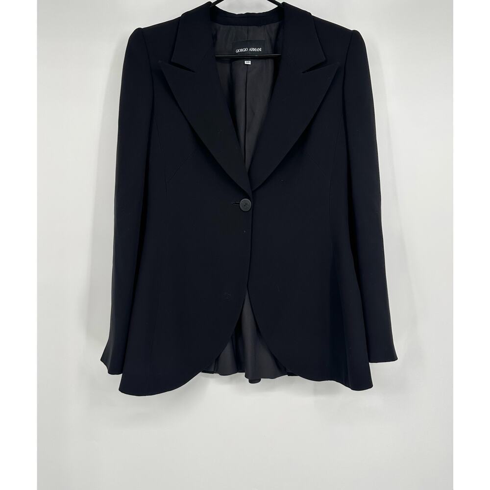 Giorgio Armani Borgo 21 single-breasted blazer in black silk